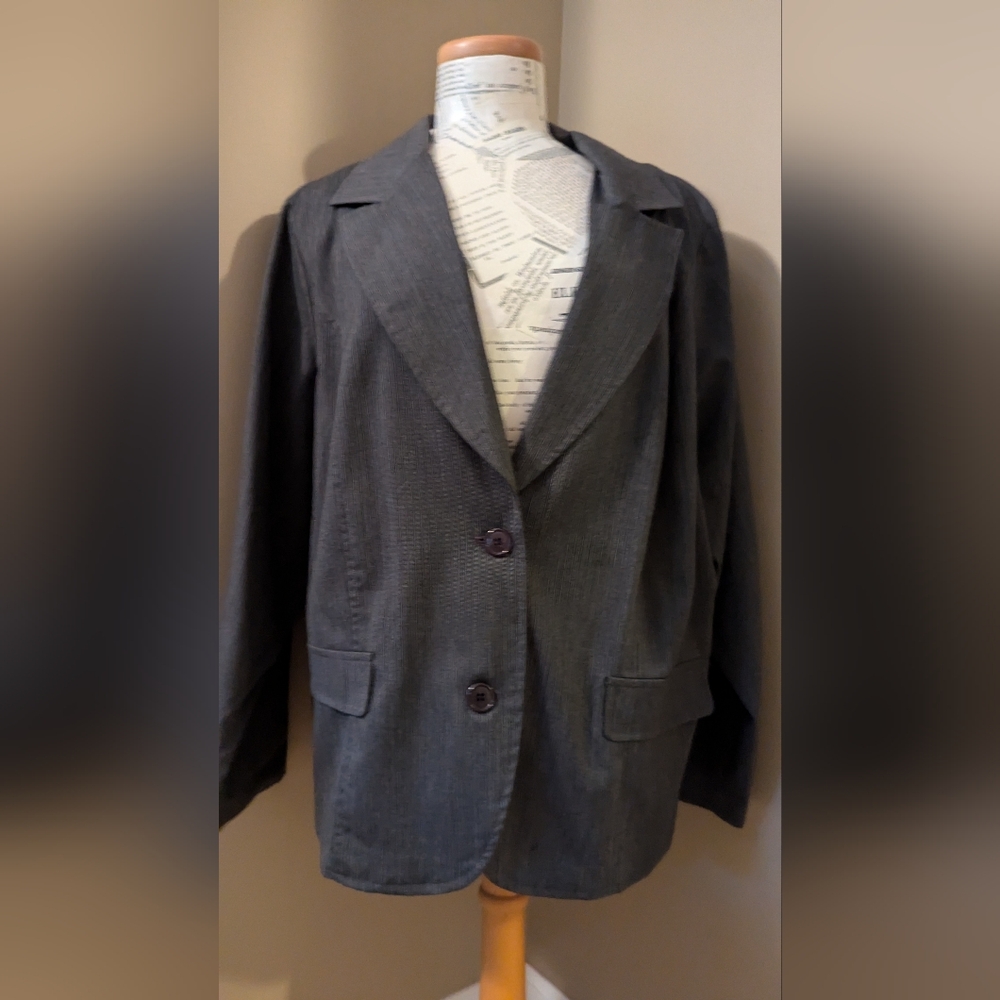 Avenue NWT Grey Blazer Suit Jacket 22/24